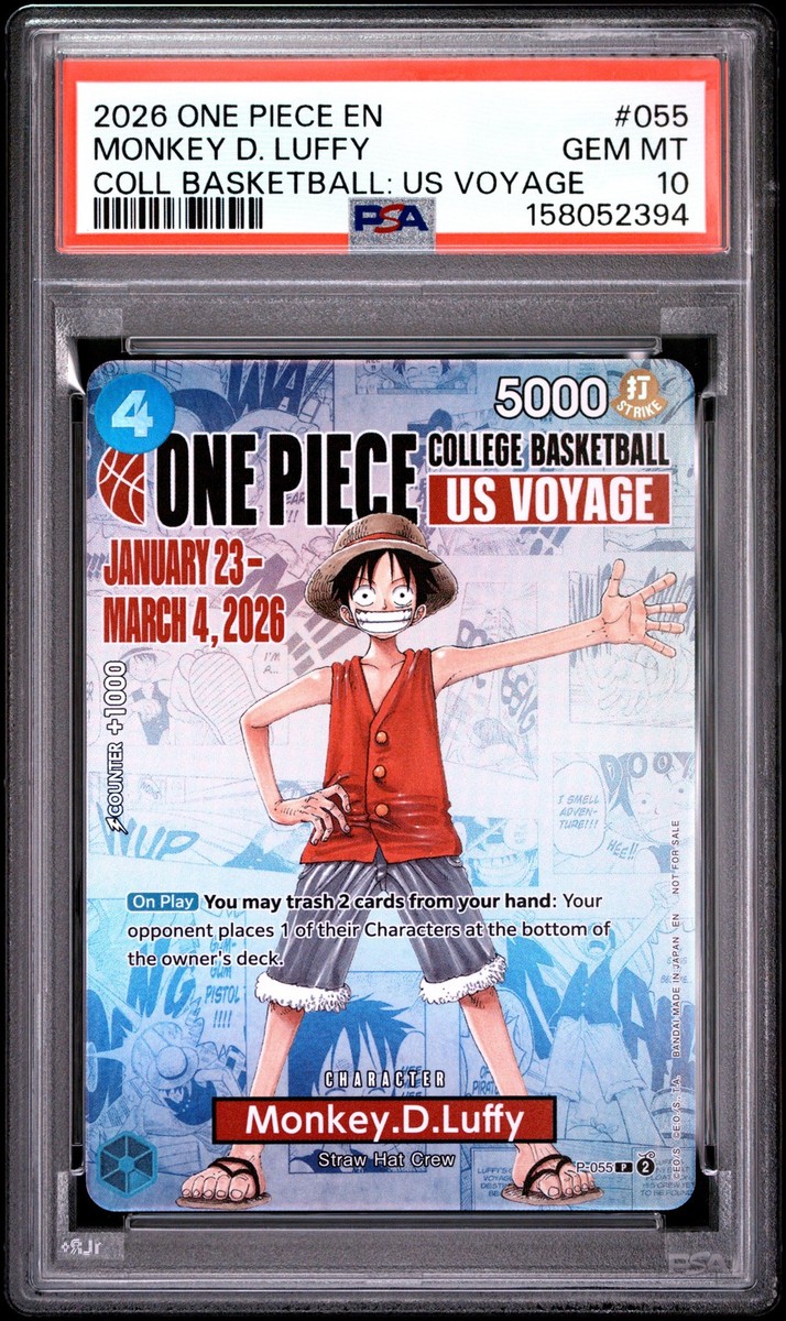 2026 ONE PIECE EN #055 モンキー・D・ルフィPSA10点 2026 ONE PIECE PROMOS #055 MONKEY D. LUFFY PSA 10 | eBay