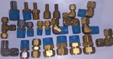 NEW Swagelok Stainless Steel  Brass Fittings LOT OF 23 Pieces  1 Detroit Brass