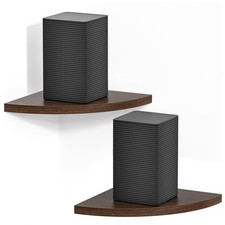 Corner Speaker Shelf for Small Speaker Wall Mount, Wooden Floating Speaker Sh...