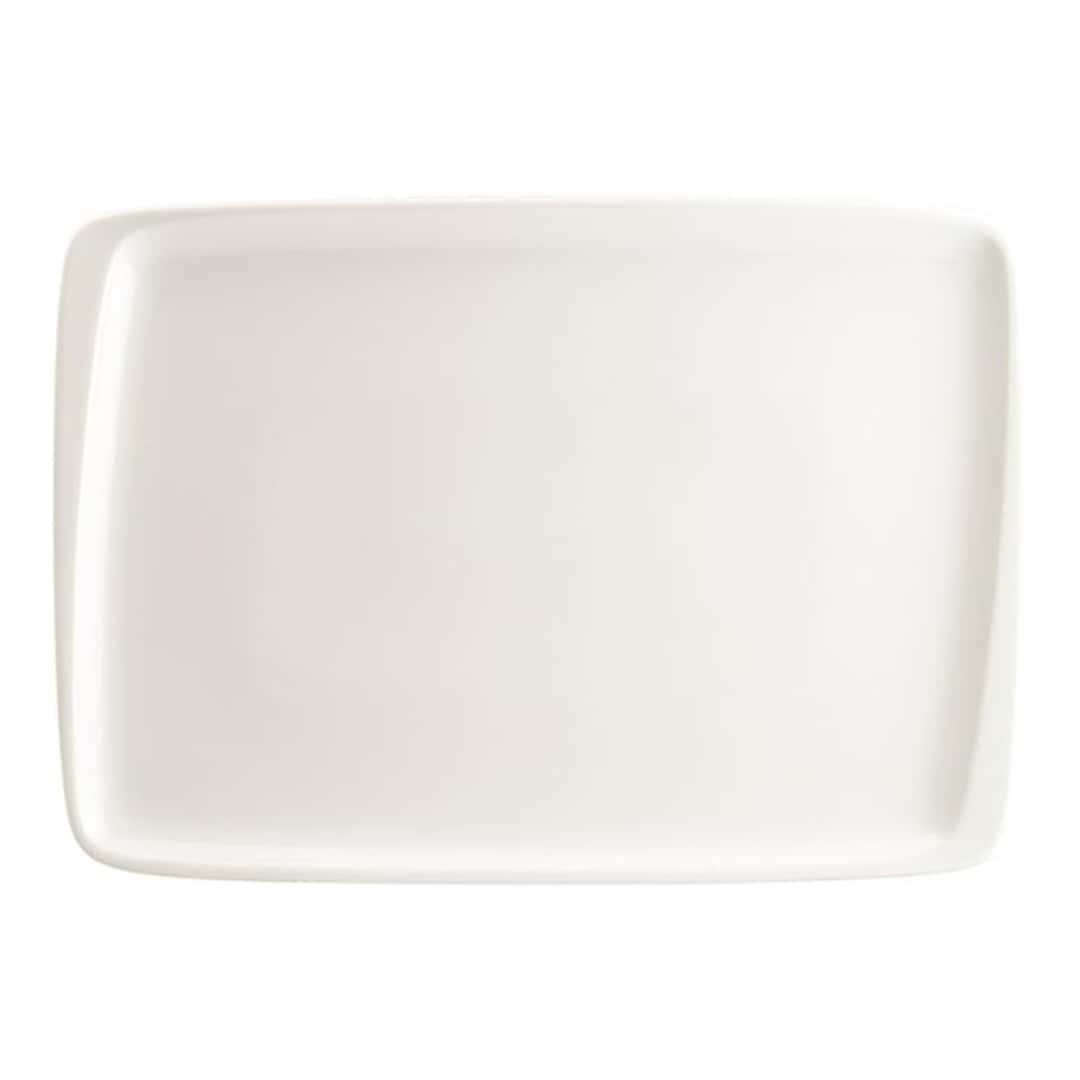 Plato Rectangular Blanco 23x16 Cm De Porcelana - Bonnà
