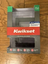 Kwikset Halifax Square Hall & Closet Passage Door Lever Black Matte