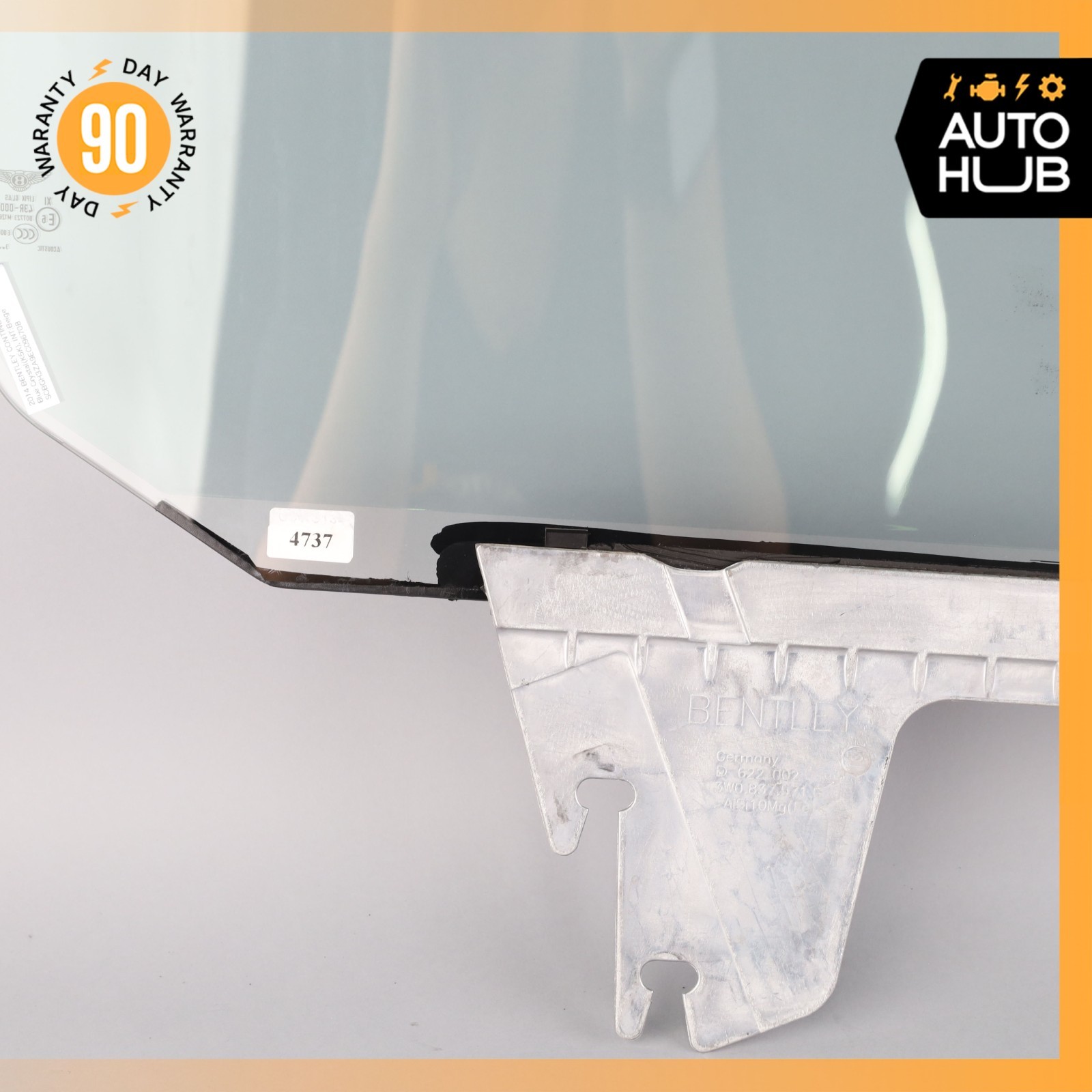 07-18 Bentley Continental GTC Front Left Door Window Glass 3W7845021F OEM 11k
