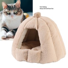 Cat House Removable Washable Cushion Hooded Pet Cave House Tent Bed For Indoor