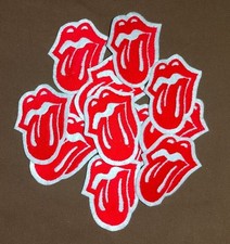 12 pcs of The Rolling Stones Tongue Patches Rock Band Music Embroider Sew on