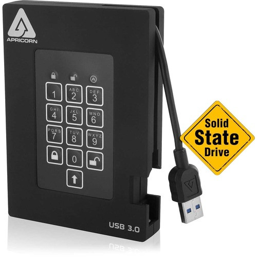 Твердотельный накопитель Apricorn Aegis Padlock Fortress A25-3PL256-S4000F емкостью 4 ТБ - Внешний