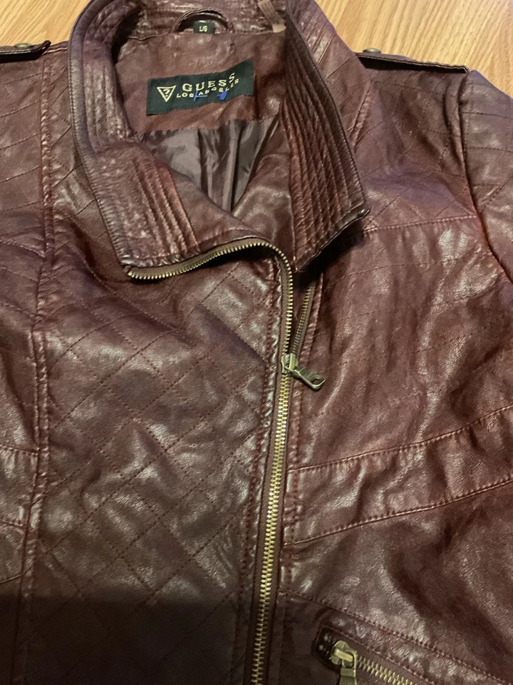 GUESS-Chaqueta BIKER Mujer Imitación Cuero Cremallera Completa Espresso L. (42"C 24"L Foto 3 de 4