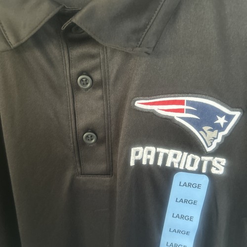 Polo New England Patriots logo nero profondo leggera NFL abbigliamento squadra uomo taglia L - Foto 4 di 6