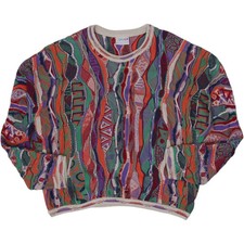 Vintage Coogi Australia 3D Knit Multi Color Crewneck Sweater XL