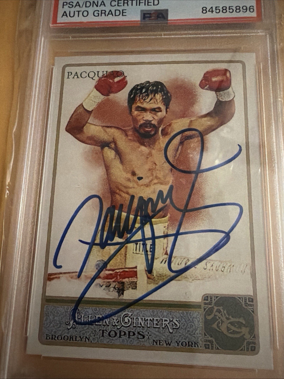 2011 Topps Allen And Ginter Manny Pacquiao Psa 9 Autograph Auto view 3