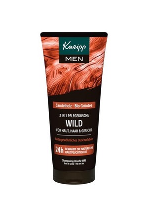 Kneipp MEN 3 in 1 Wild Duschgel - Sandelholz & 200 ml (1er Pack), Mehrfarbig