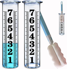 7 Inch Plastic Rain Gauge Replacement Tube, Upgrade Freeze Proof Outdoor Rain Ga