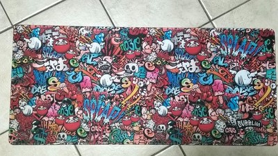 Gaming Matte Desk Pad XL 90x40 Neopren rutschfest Graffiti Doodle Art