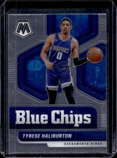 2020-21 Panini Mosaic Tyrese Haliburton Blue Chips Rookie RC #5 Kings