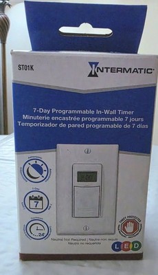 Intermatic ST01K Astronomic 7-Day Programmable Digital In-Wall Timer *NEW*