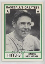 1982 Baseball's Greatest Hitters White Back Harry Heilmann (No MLB Logo) HOF 2k3