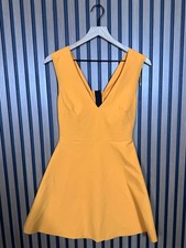 New Zara Dress Small Womens Orange A Line Mini Cut Out Racer Back