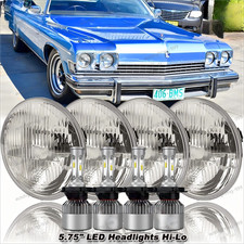 For Buick Riviera 1963-1974 4pcs 5 34 5.75 Inch Round Led Headlights Highlow For Buick Riviera 1963-1974 4pcs 5 34 5.75 Inch Round Led Headlights Highlow