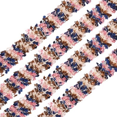 Braided Lace Trim, 10 Yards 0.6'' Wide Sewing Edging Trim, Coffee-Navy-White-Pink