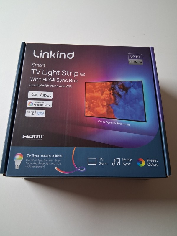 Linkind Smart RGB TV Light Strip Kit w/ HDMI Sync Box, App/Voice, 10 ft