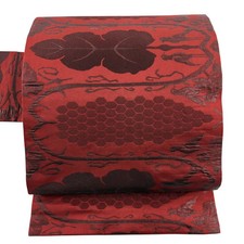 JAPANESE KIMONO BELT NAGOYA OBI RED PURE SILK D6944