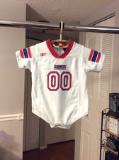 New York Giants #00 White One Piece 18 Months Reebok