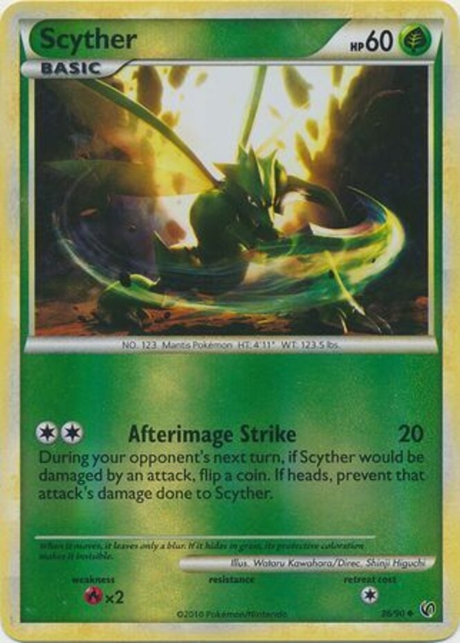 Lightly Played Scyther - 36/90 - Uncommon - Reverse Holo Pokemon Undaunted