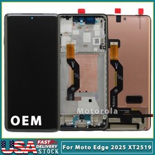 XT2519 OLED LCD Display Digitizer Touch Screen Frame For Motorola Moto Edge 2025