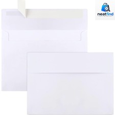 50 Packs 5x7 Envelopes, White A7 5x7 Envelopes for Invitations, Printable, Se...