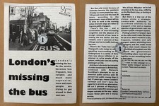 Vintage London Communist Party Transport Quality of Life Campaign LDCP Leaflet