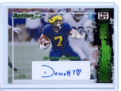 Donovan Edwards /8 2023 Pro Set Pure - Action Ink Autographs #AI-DE1