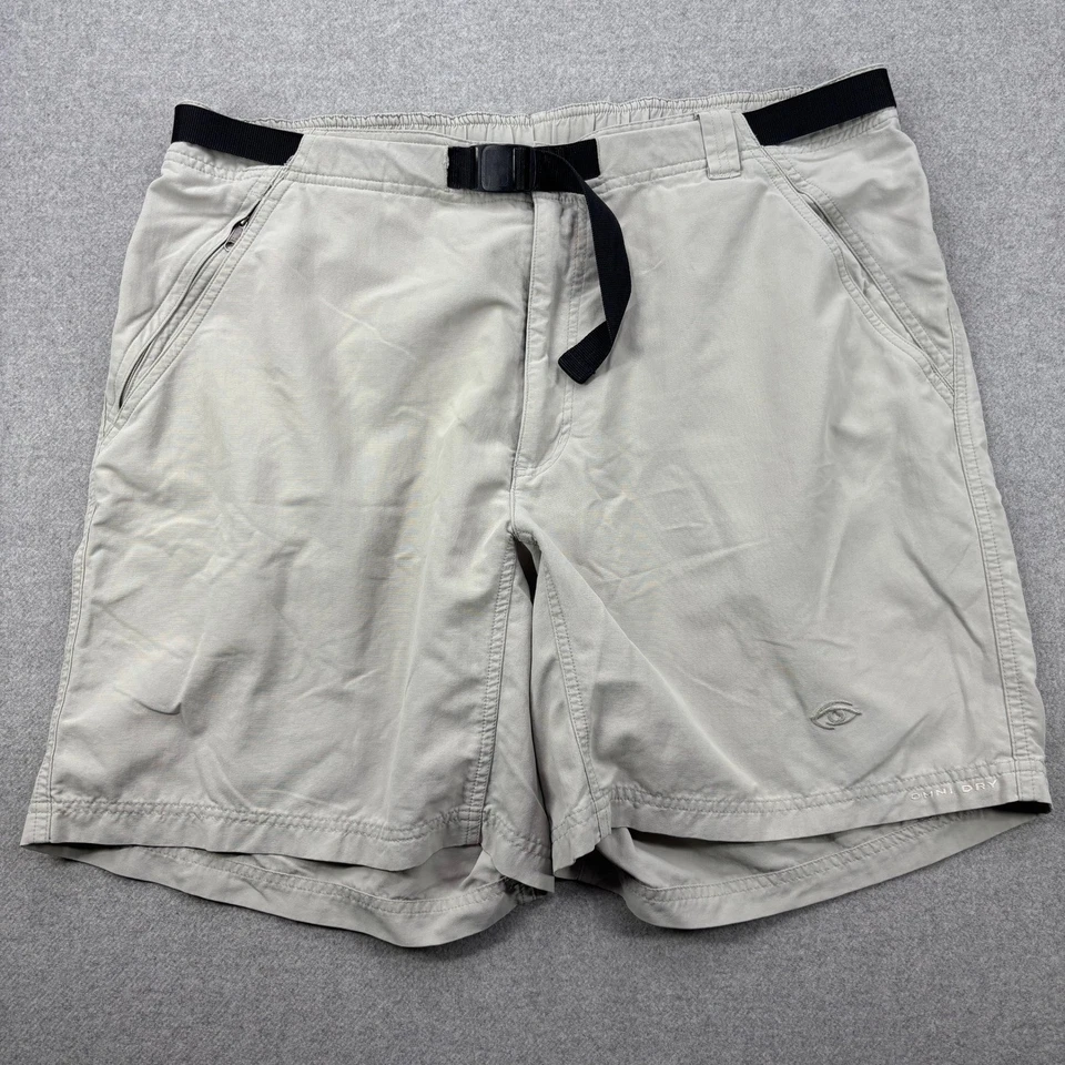 Pantalones Cortos Columbia GRT Omni Dry Para Hombres XL Beige Nylon Exterior Senderismo Bolsillos con Cinturón Foto 2 de 4