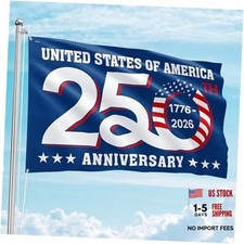 American 250 Years Anniversary Flag - Polyester Double 3x5 ft. multicolor