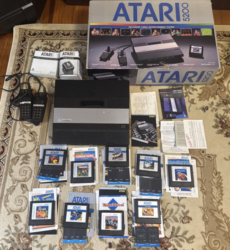 Atari 5200 Console Complete with two controllers, box, paperwork, 9 games, READ
