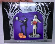 Nightmare Before Christmas JACK SKELLINGTON  PAJAMA JACK Resin Figurine Set