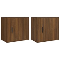 Wand-Nachttische 2 Stk. Braun Eichen-Optik 50X30X47 Cm