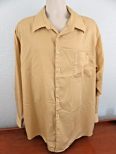 George Men's Light Brown Long Sleeve Button Down Shirt Size XXL