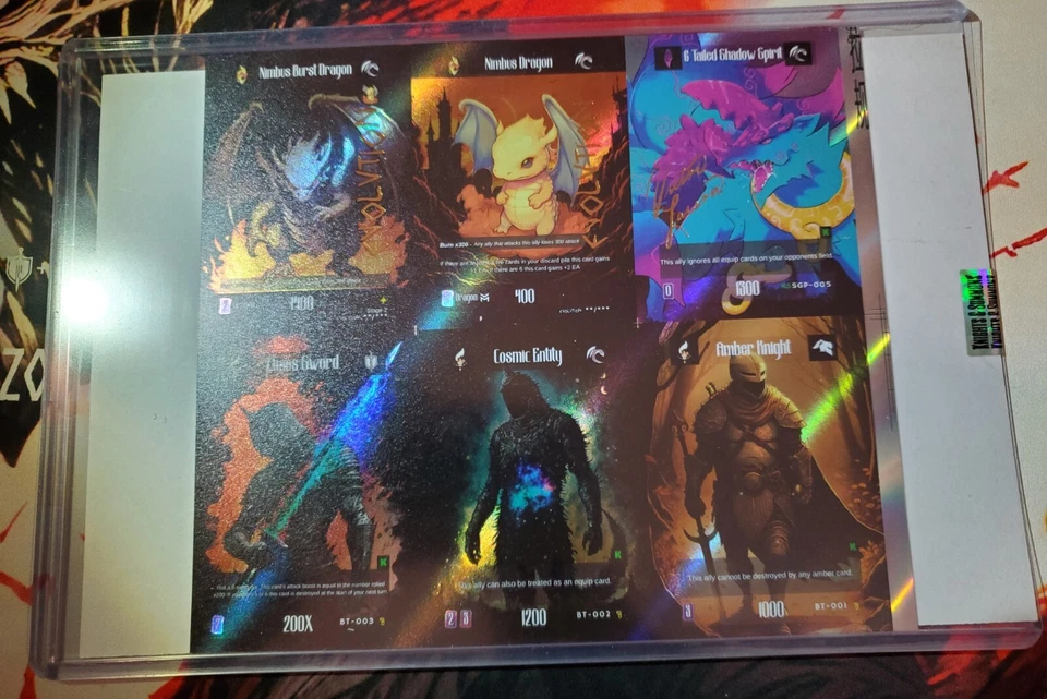 Knights And Summons Tcg Kickstarter Origins Holo Uncut Sheet - Image 3 of 4