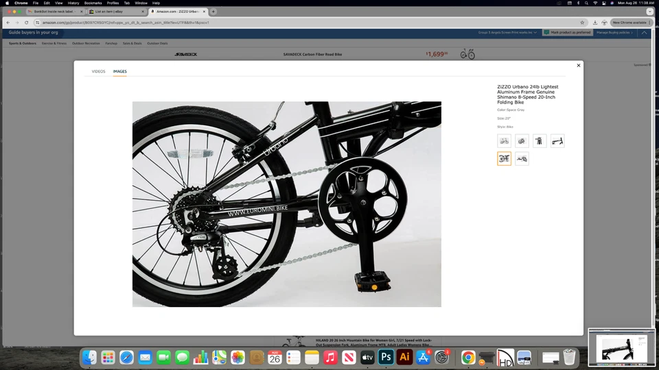 Bicicleta Plegable Sizzo Cuadro 20 Pulgadas 20 Pulgadas Tamaño Rueda Apenas Usada Color Negro Foto 3 de 4