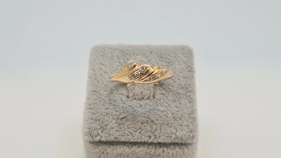 Bague en Or Jaune sertie de diamants naturels  - Photo 4/4