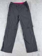 Karrimor Pants Girls 13 Gray Convertible 100 Nylon Cargo Hiking Camping