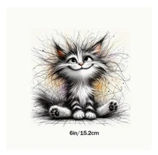 CRAZY CAT KITTEN KITTYS DECALS - STICKERS WALL CAR WINDOW DOOR - FREE POST