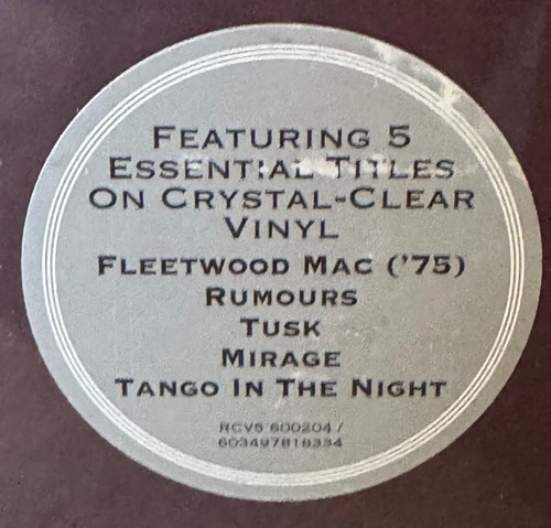 Fleetwood Mac 1975 To 1987 - 5 x Clear Vinyl Records Box Set Limited + Bonus EP - Picture 5 of 9