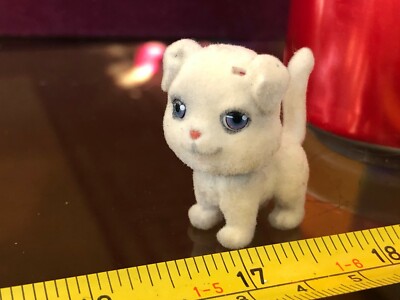 Pets in my Pocket süßes weißes Katzenspielzeug Mini Tier pelziges Fell