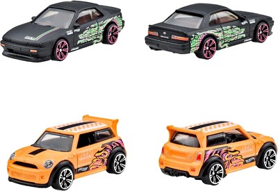 Hot Wheels Neon Speeders 10-Car Complete Set (Includes 2