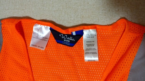 Men's Walls Blaze Orange Reflective Hunting Construction Mesh Safety Vest Sz XL - Picture 3 of 7