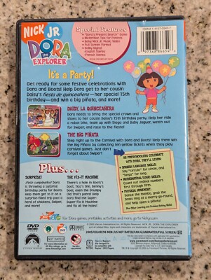 Dora The Explorer: It's a Party (DVD, 2005) Nick Jr. 4 Festive