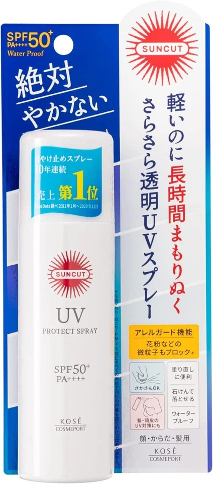 Spray protector UV para corte solar KOSE SPF50+ PA++++60 g paquete de 1 poro nasal adicional Foto 4 de 4