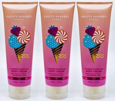 3 Bath Body Works FRUITY SHERBET SCOOP Ultimate Hydration Body Cream Lotion 8oz