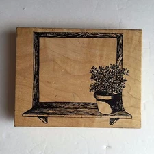 Stampa Rosa - Wooden Rubber Stamp Large Card Size Window - 5.5” x 4.25”