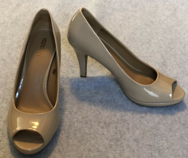 patent leather nude shoes